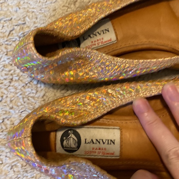 Beautiful peach iridescent Lanvin ballet flats - Picture 2 of 6